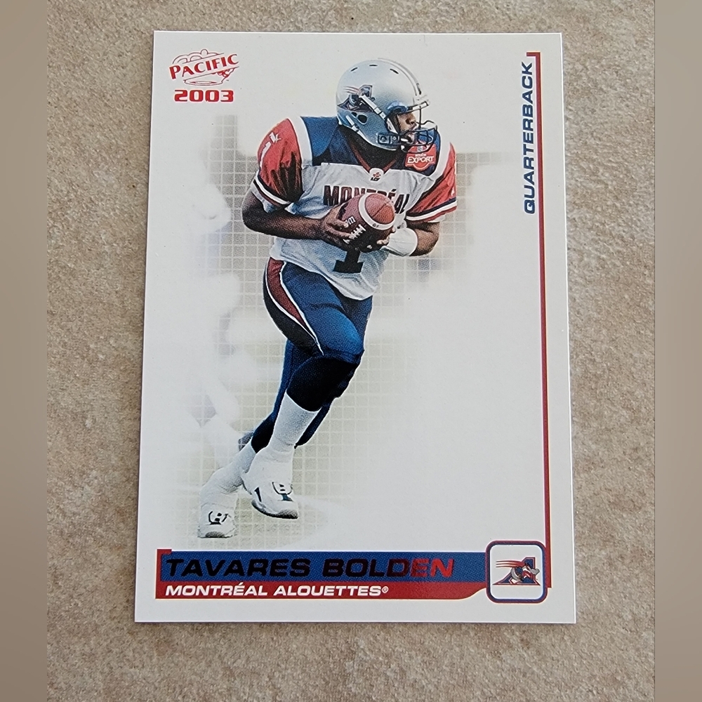 CFL 2003 Pacific Promotional Card #49 Tavares Bolden